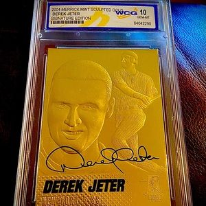 Derek Jeter 23k Autographed Gold Card